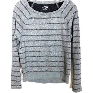 *3/$30* Apt. 9 Gray Glitter Stripe Sweatshirt